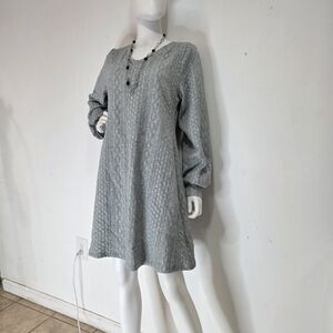 Gray Cable Knit Dress